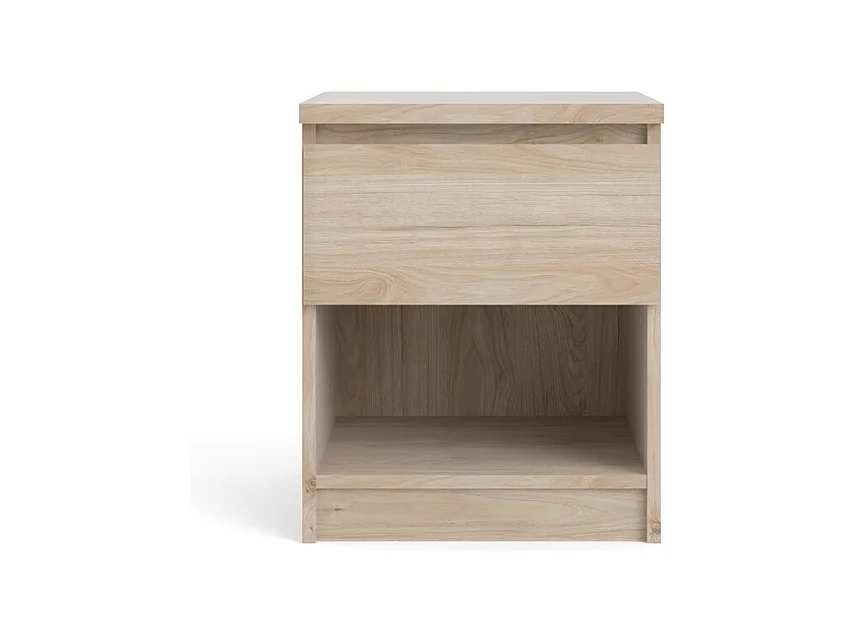 Comodino Nada con 1 cassetto, decoro Hickory.