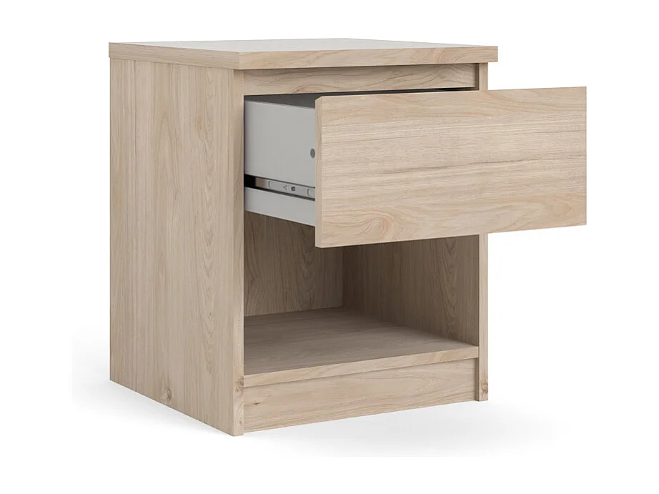 Nada Table de chevet à 1 tiroir, imitation chêne Hickory.