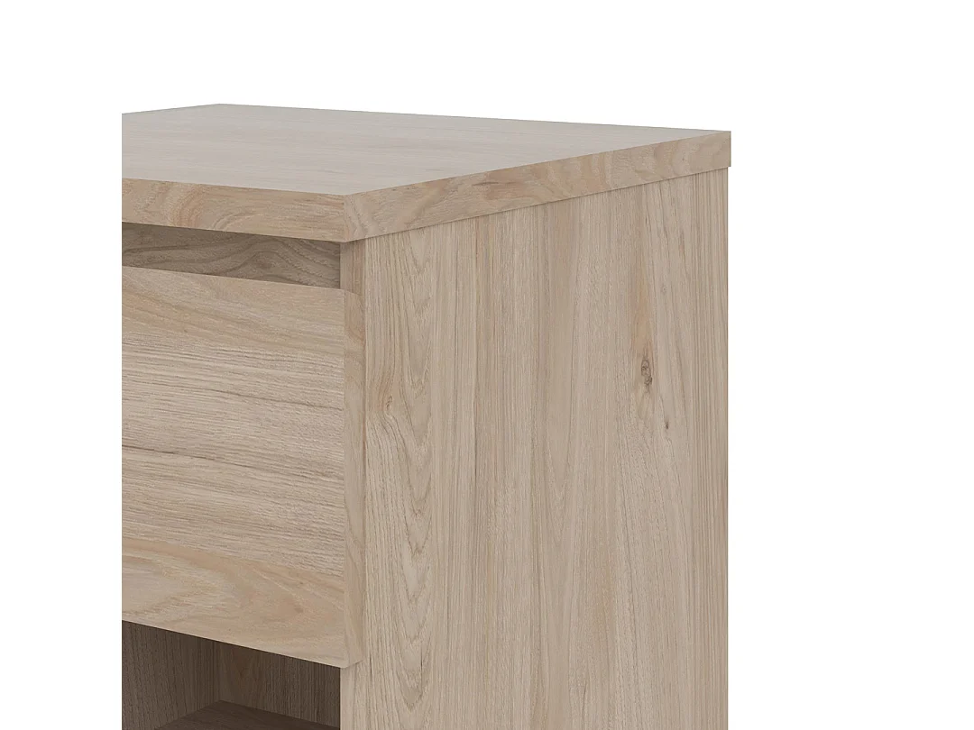 Nada Table de chevet à 1 tiroir, imitation chêne Hickory.
