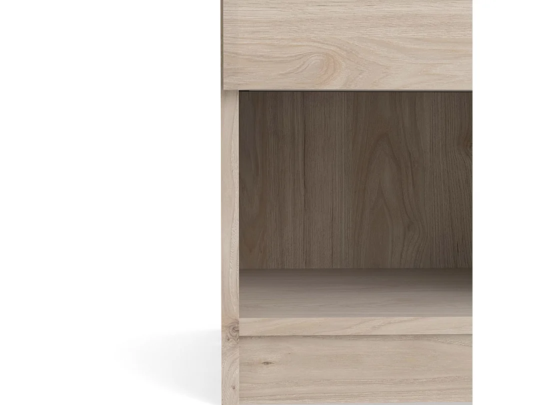 Nada Table de chevet à 1 tiroir, imitation chêne Hickory.