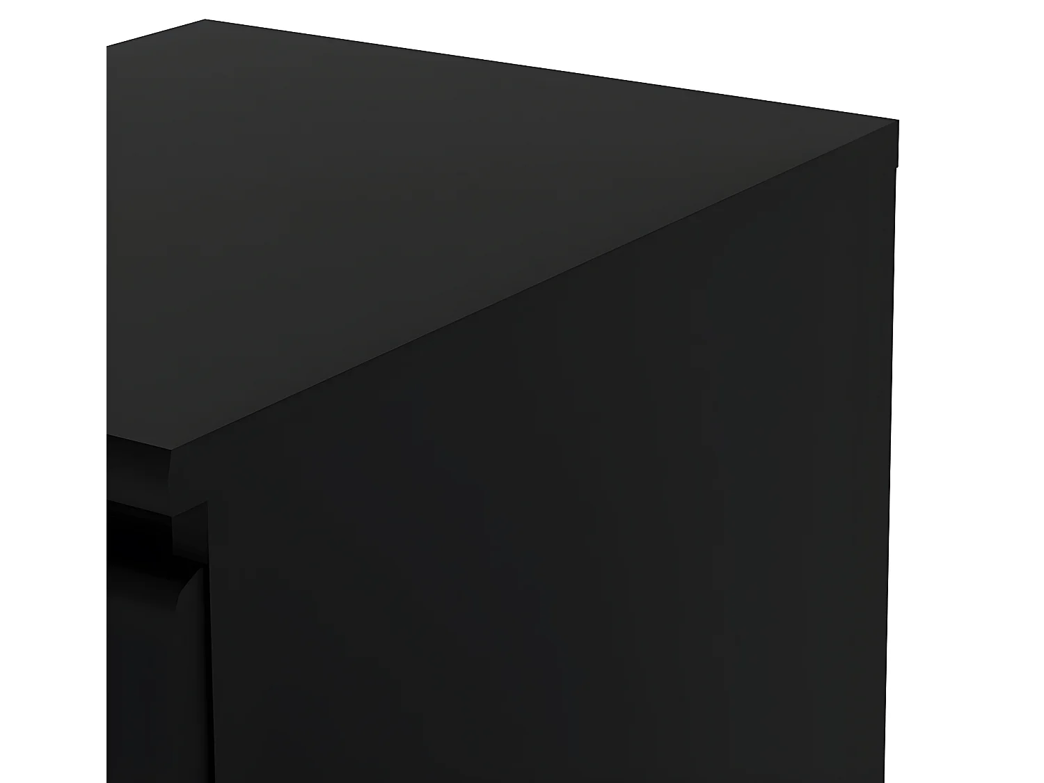 Mesita de noche Nada con 2 cajones negro mate.