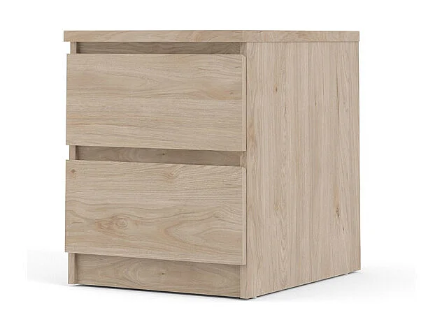 Nada Nachttisch 2 Schubladen Hickory-Dekor.