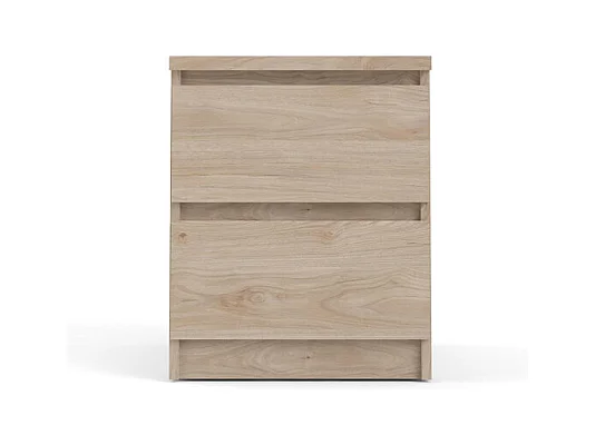 Comodino Nada a 2 cassetti, decoro Hickory.