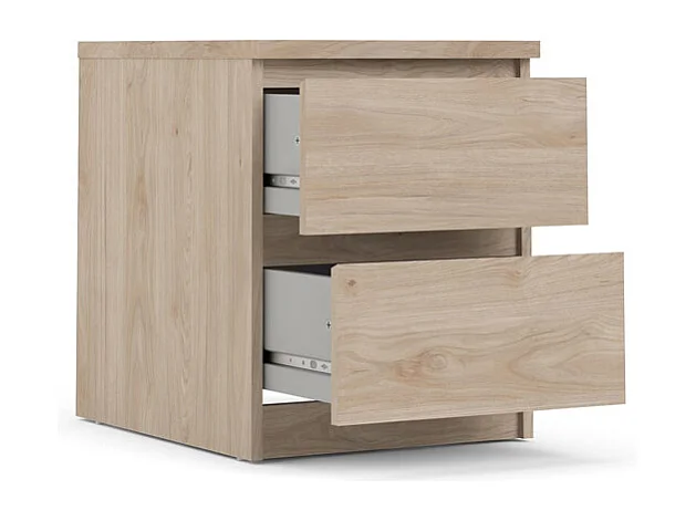 Nada Nachttisch 2 Schubladen Hickory-Dekor.
