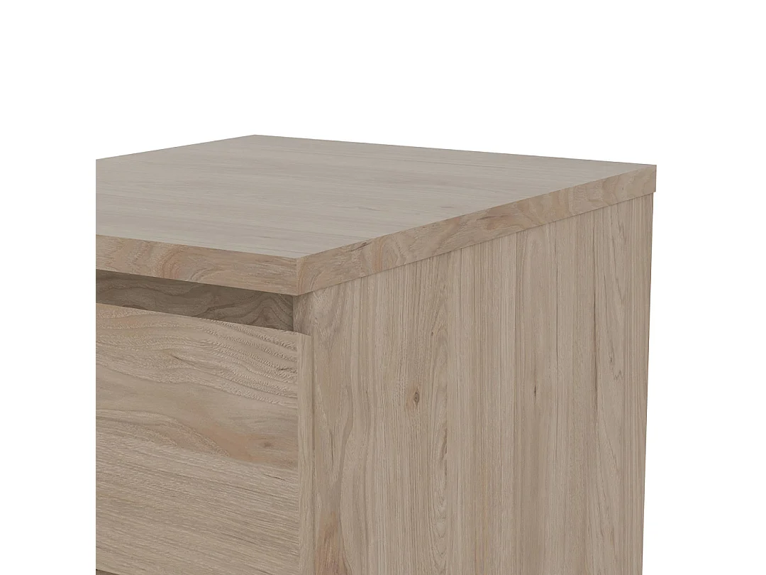 Nada Nachttisch 2 Schubladen Hickory-Dekor.