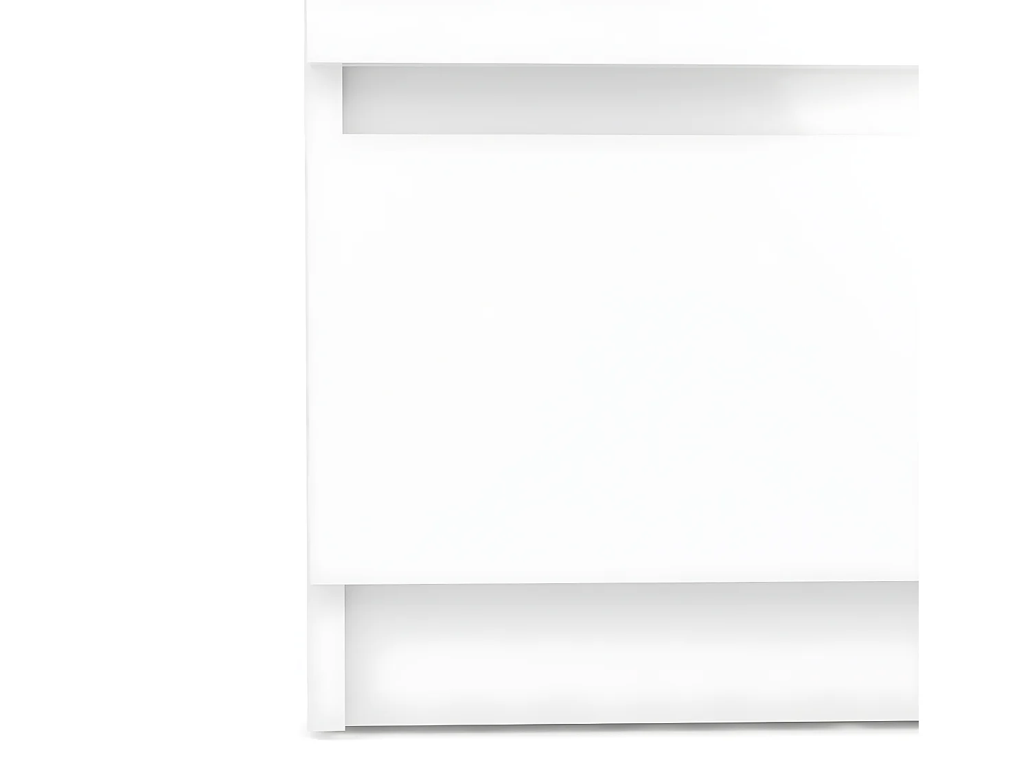 Nada Table de chevet à 2 tiroirs, blanc brillant.