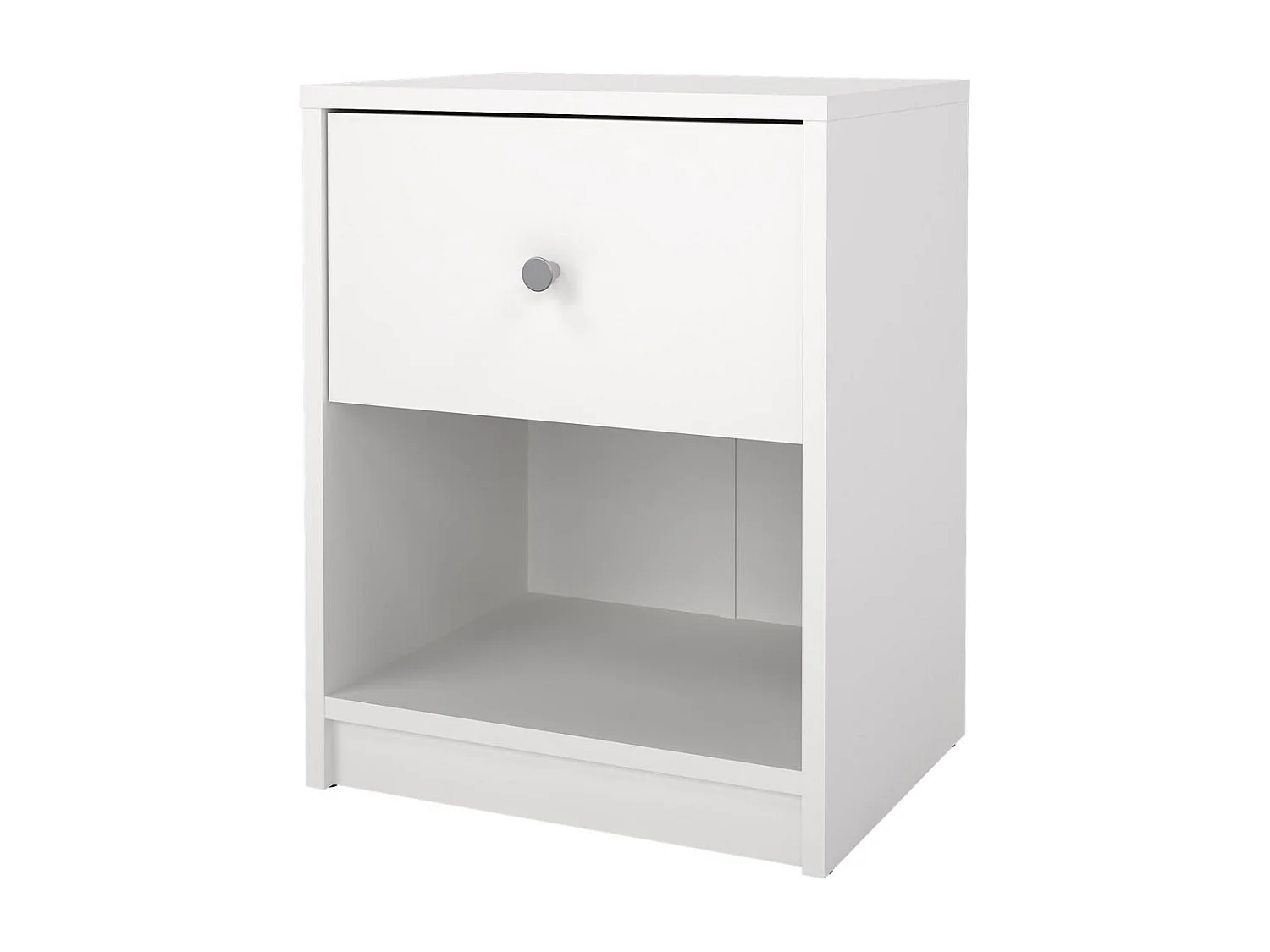 Maria Nachttisch 1 Schublade und 1 Raum weiss.