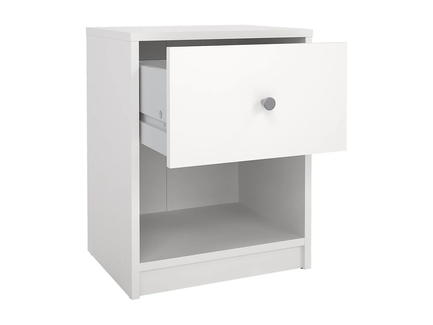 Maria nachtkastje 1 lade en 1 vak wit.