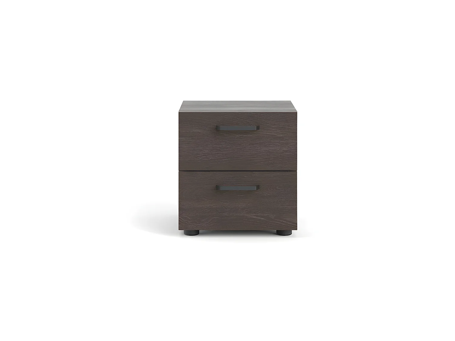 Dallas Nachttisch 2 Schubladen dunkel gebeiztes Eichendekor.
