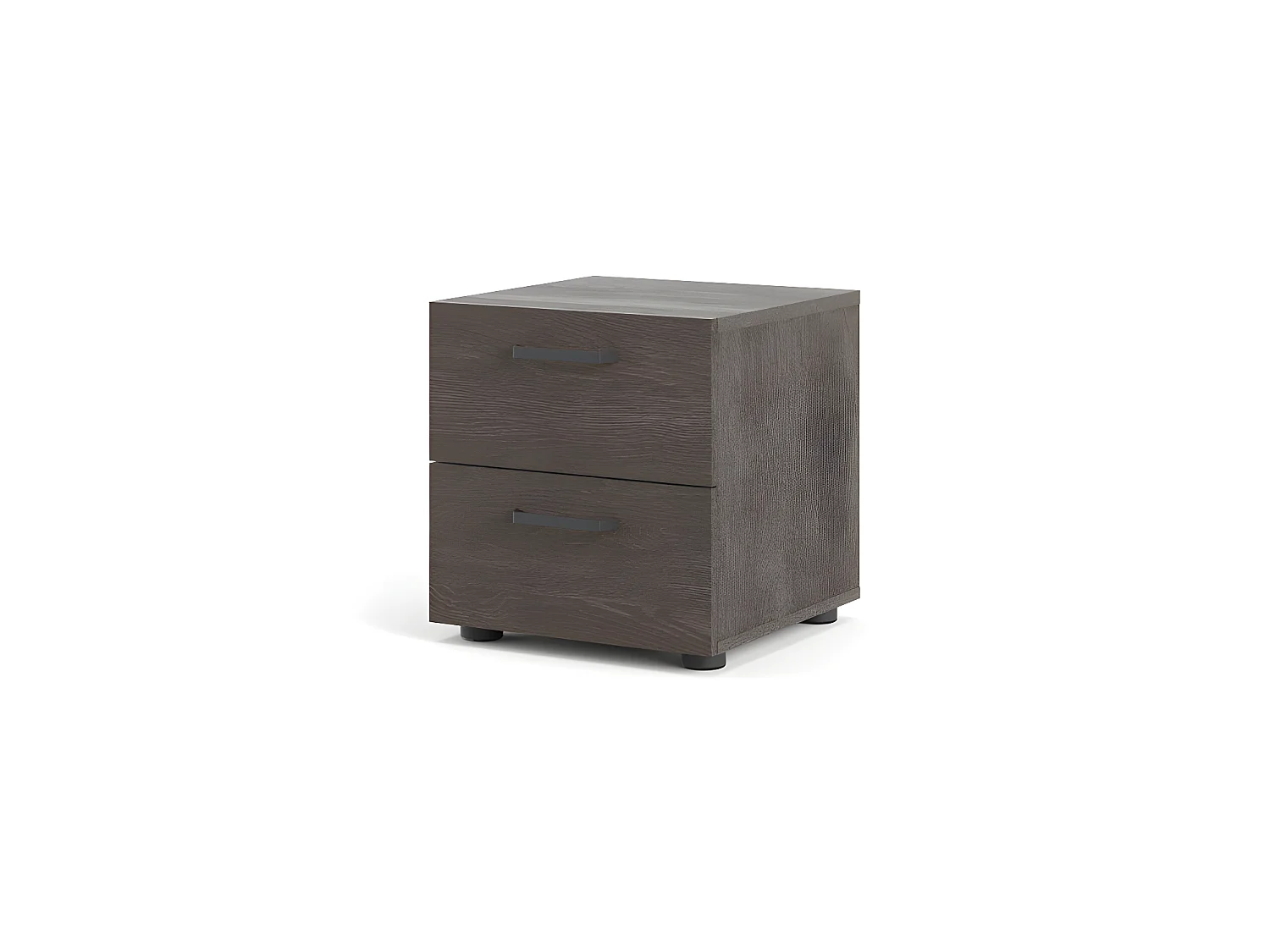 Dallas Nachttisch 2 Schubladen dunkel gebeiztes Eichendekor.