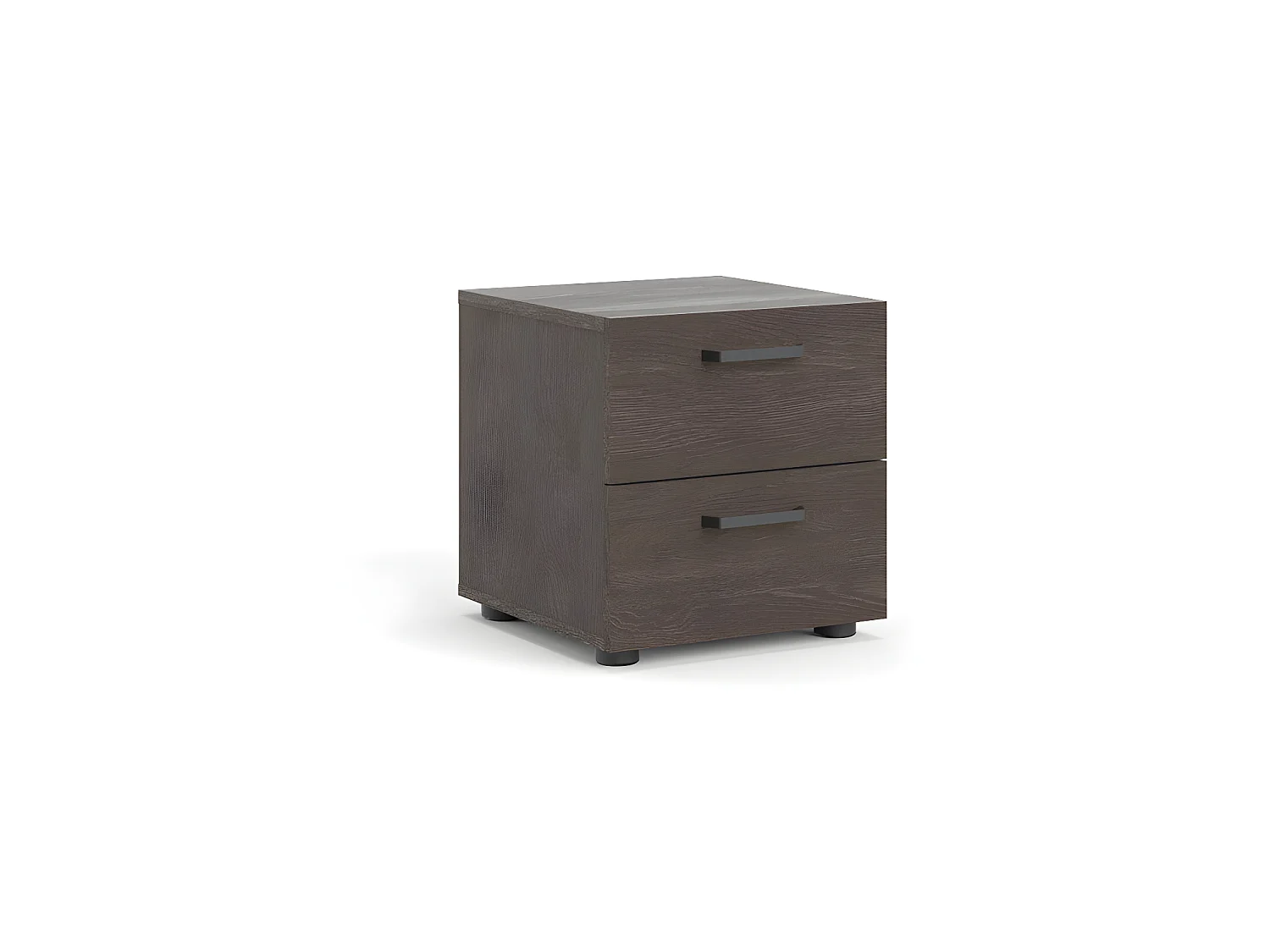 Dallas Nachttisch 2 Schubladen dunkel gebeiztes Eichendekor.