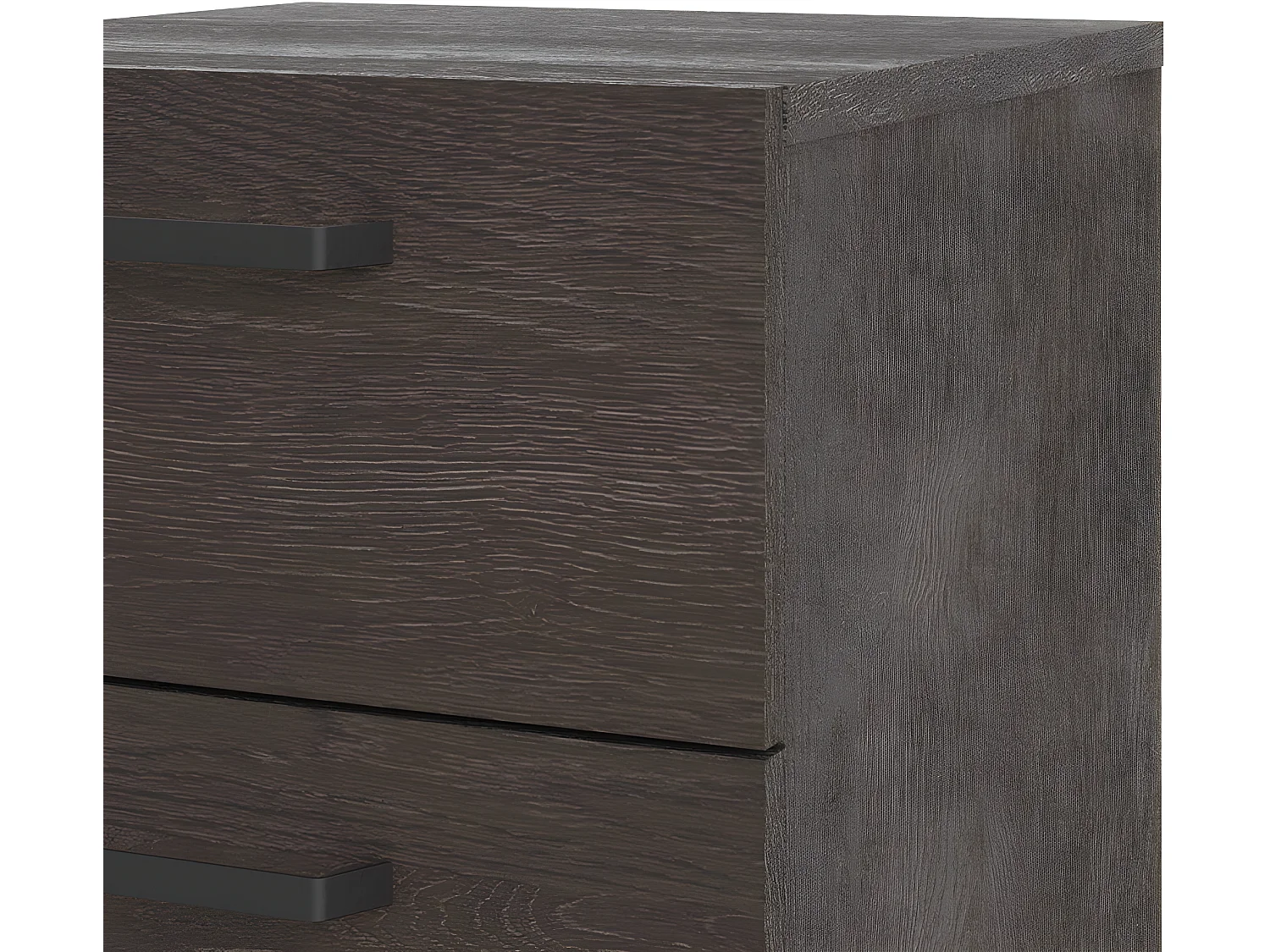 Dallas Nachttisch 2 Schubladen dunkel gebeiztes Eichendekor.