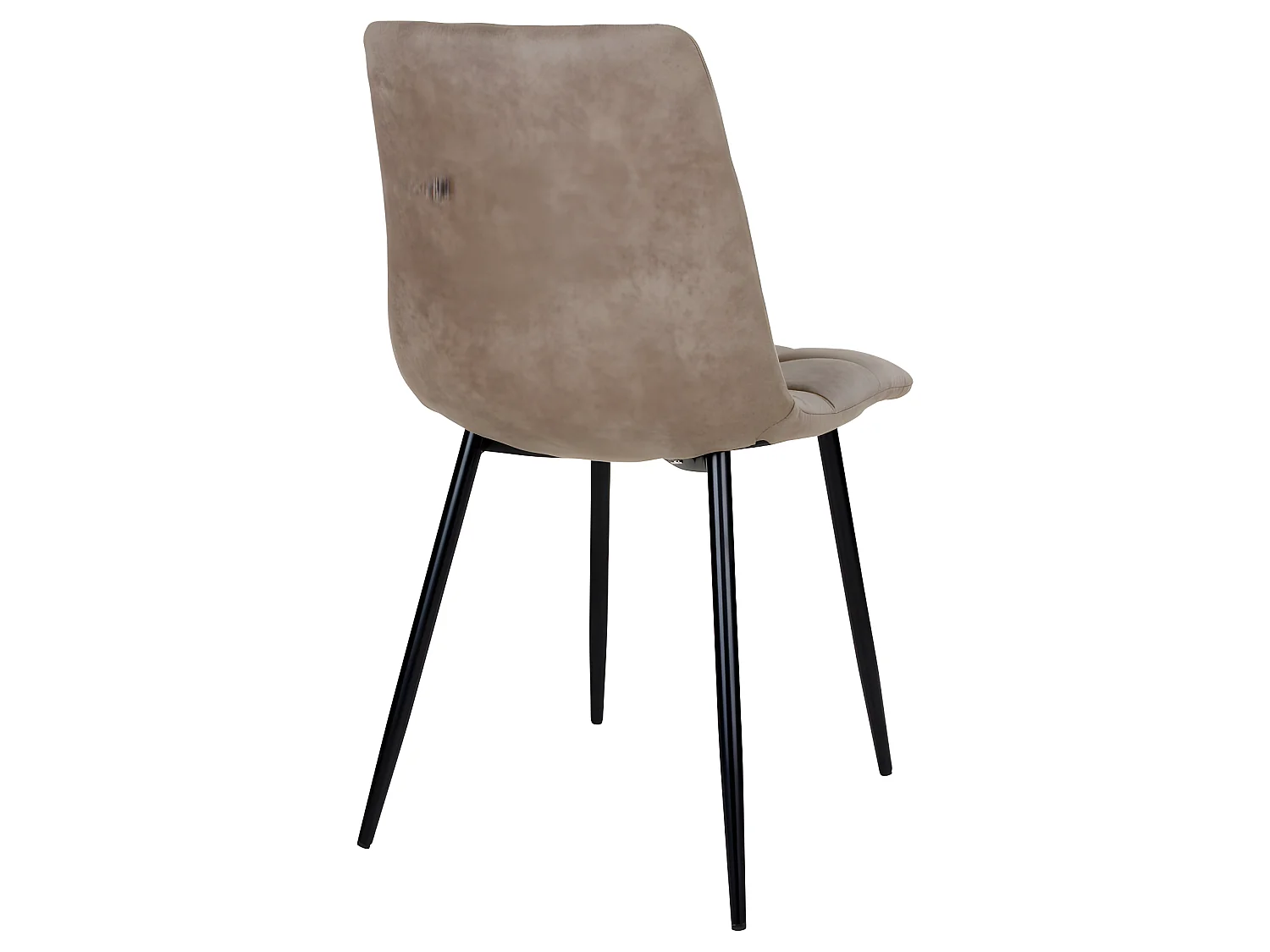 Midde Chaise de salle à manger brun clair avec pieds noirs.