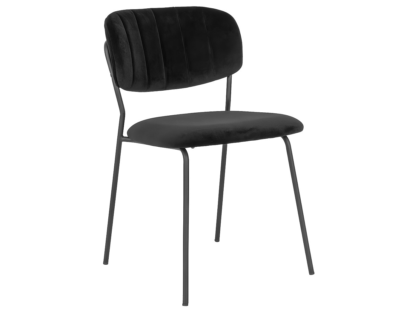 Alicante chaise de salle à manger velours noir.