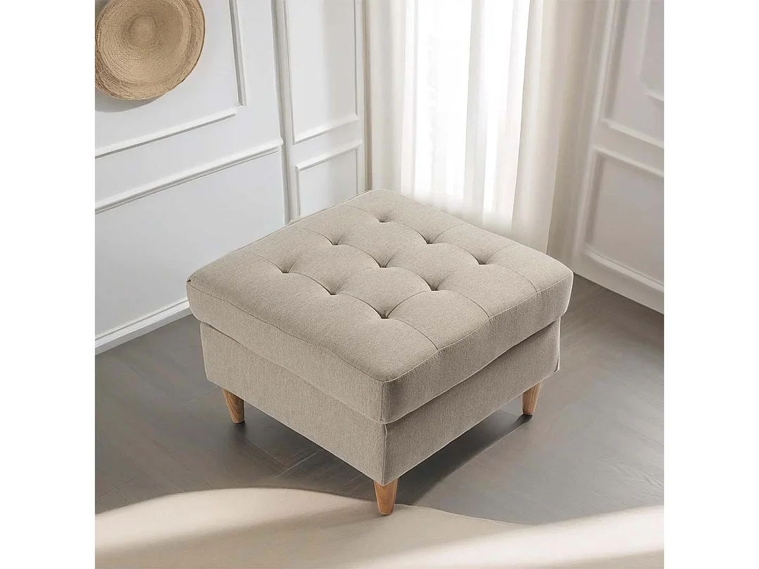 Marino pouf tissu sable.