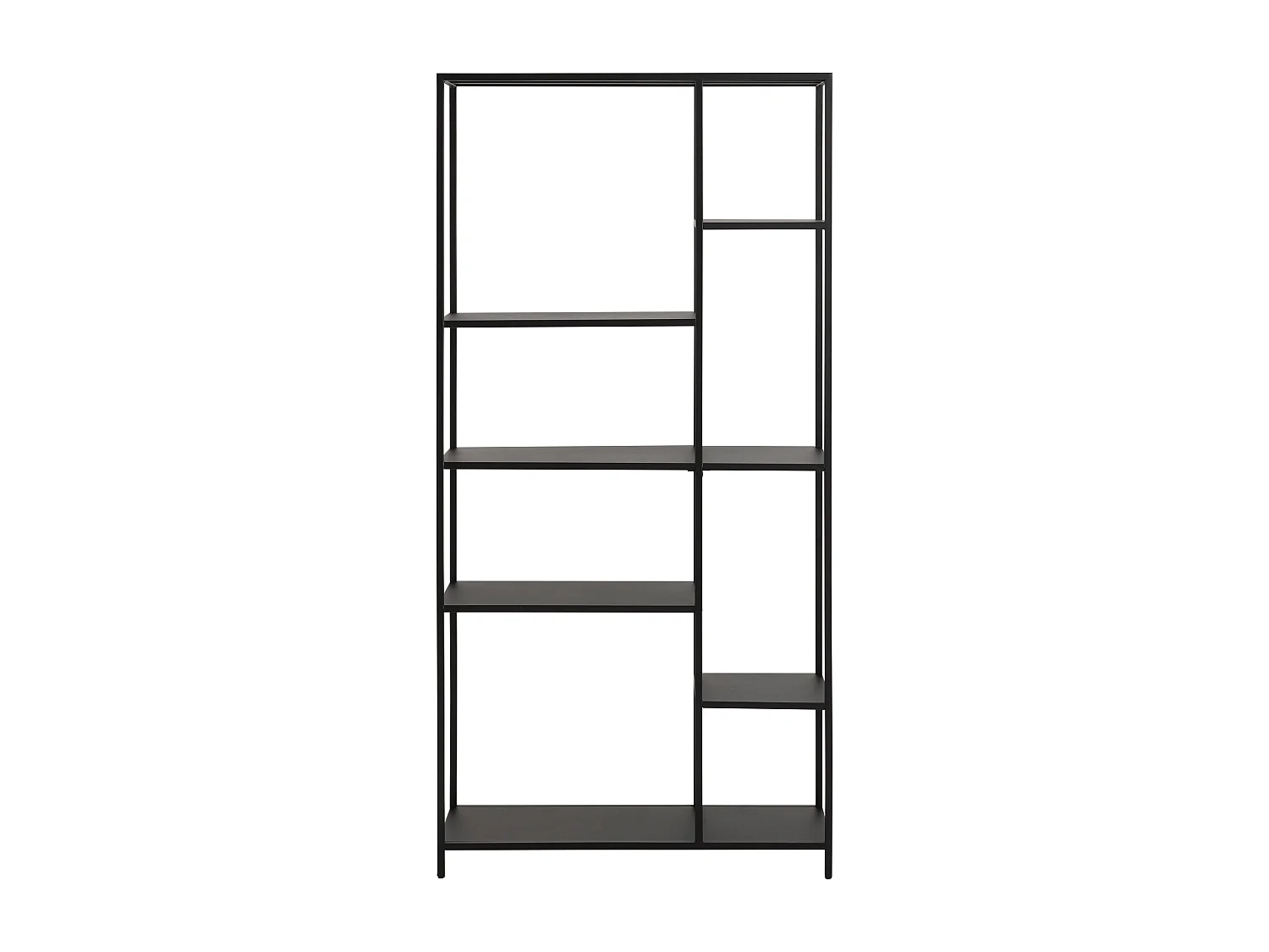 Nest boekenkast met 6 legplanken zwart.