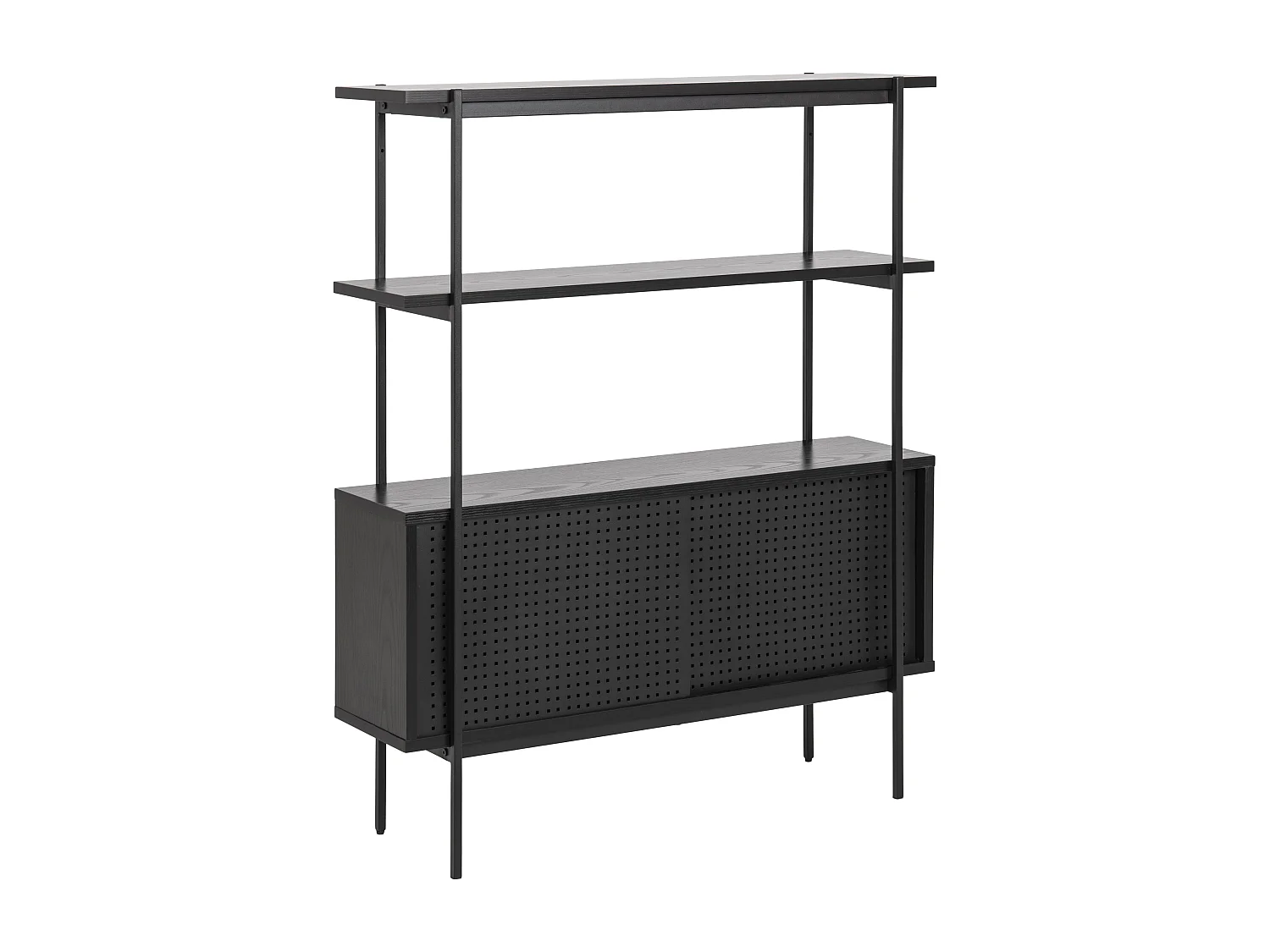 Angus Étagère avec 1 tablette de rangement et 1 porte, noir.