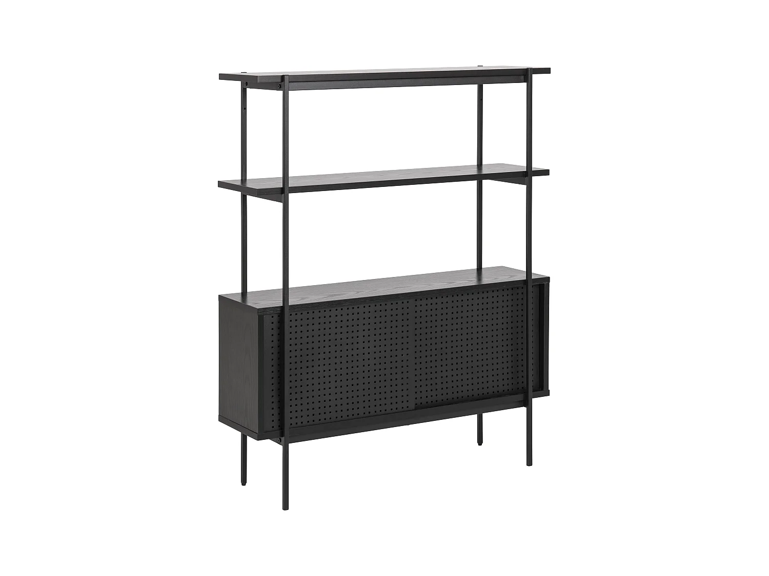 Libreria Angus con 1 ripiano e 1 anta nera.