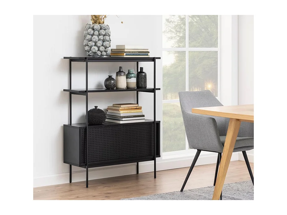 Angus Regal mit 1 Ablage und 1 Tür schwarz.