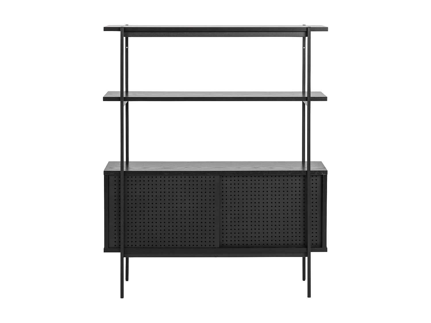 Angus Étagère avec 1 tablette de rangement et 1 porte, noir.