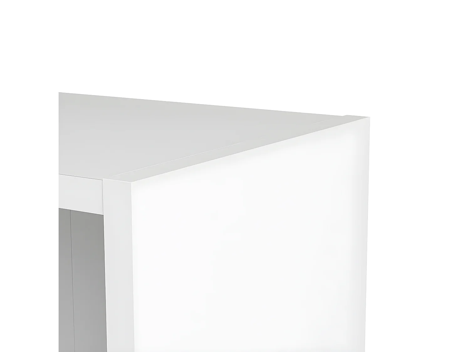 Base Regal 1 Ablage und 2 Türen weiss.