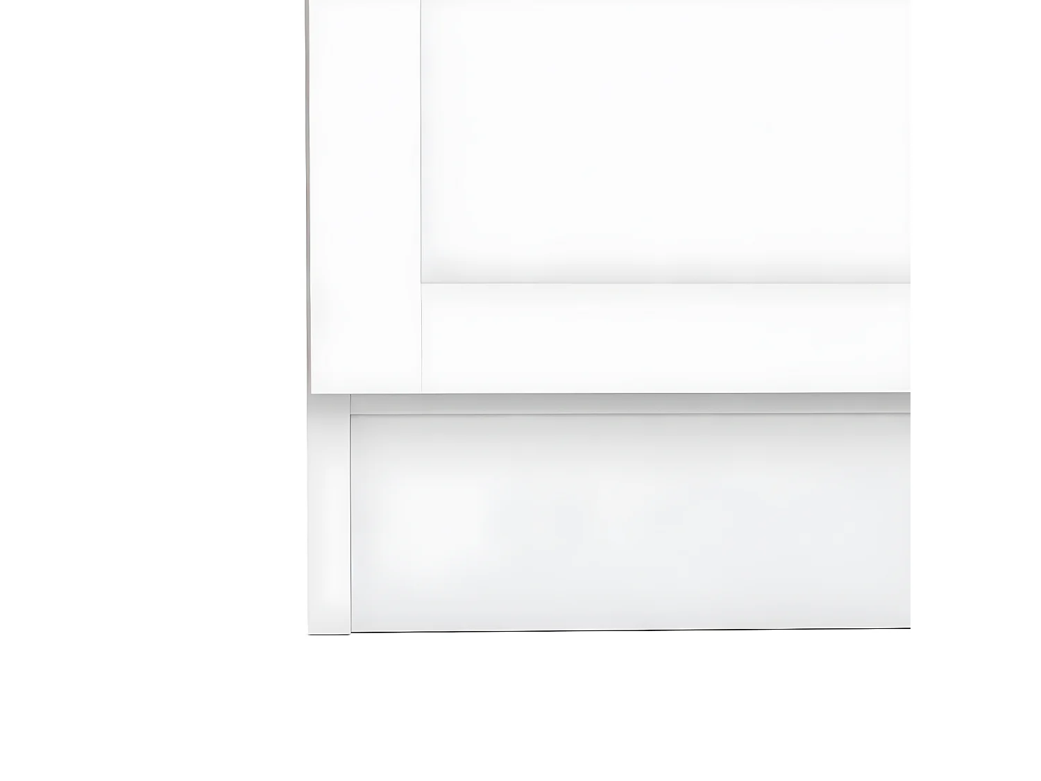 Base Regal 1 Ablage und 2 Türen weiss.