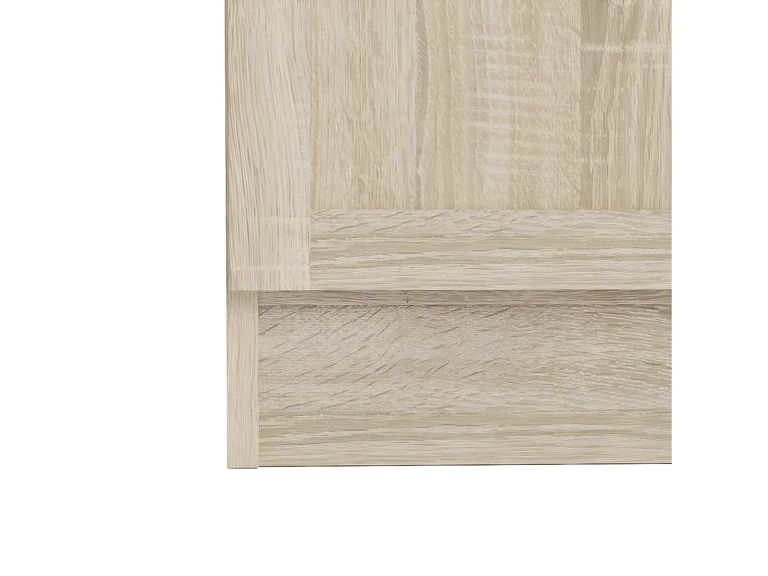 Base Regal 1 Ablage und 2 Türen Eiche Struktur Dekor.