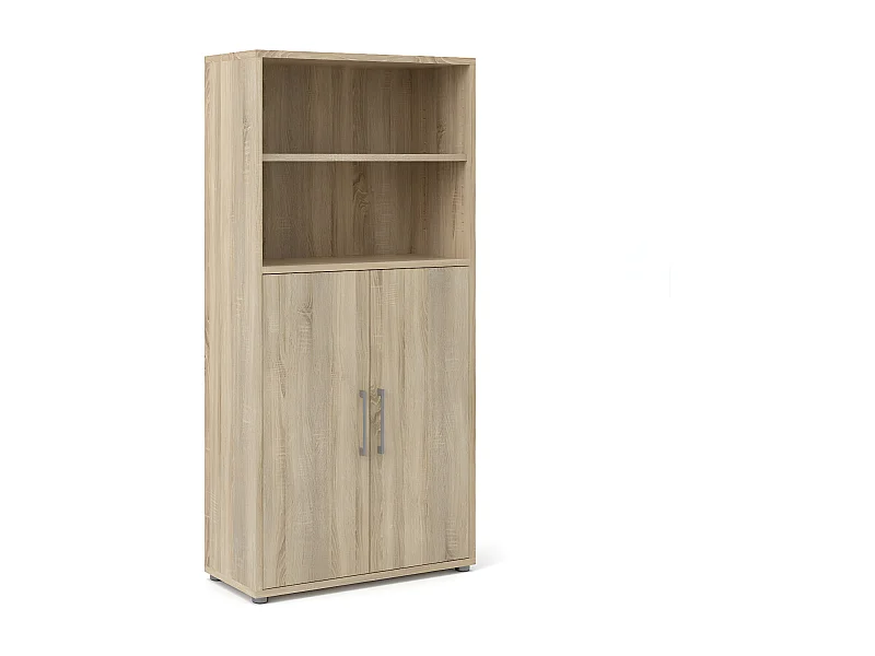 Prisme archiefkast 2 deuren en 1 plank eiken decor.