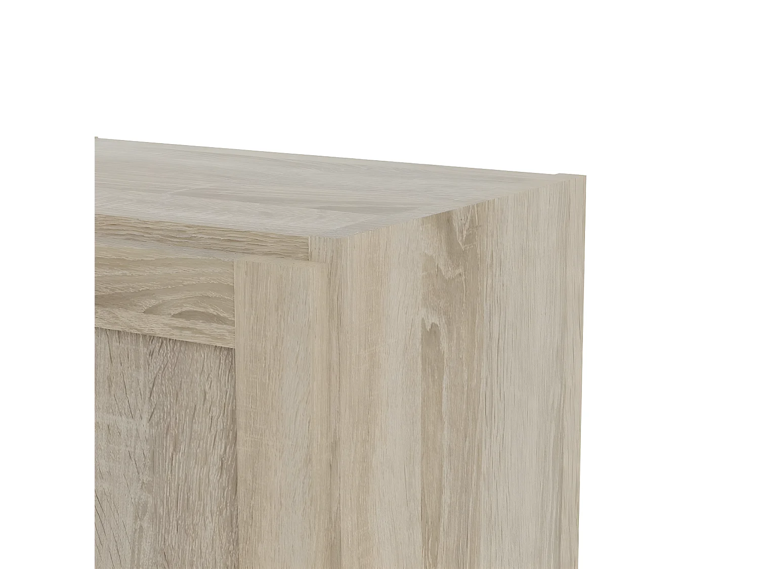 Base Étagère, 1 porte, cadre imitation chêne structuré.