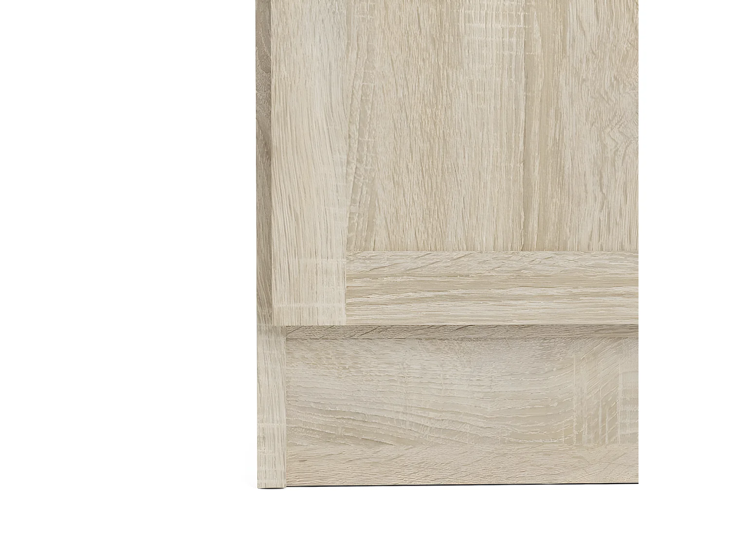 Base Étagère, 1 porte, cadre imitation chêne structuré.