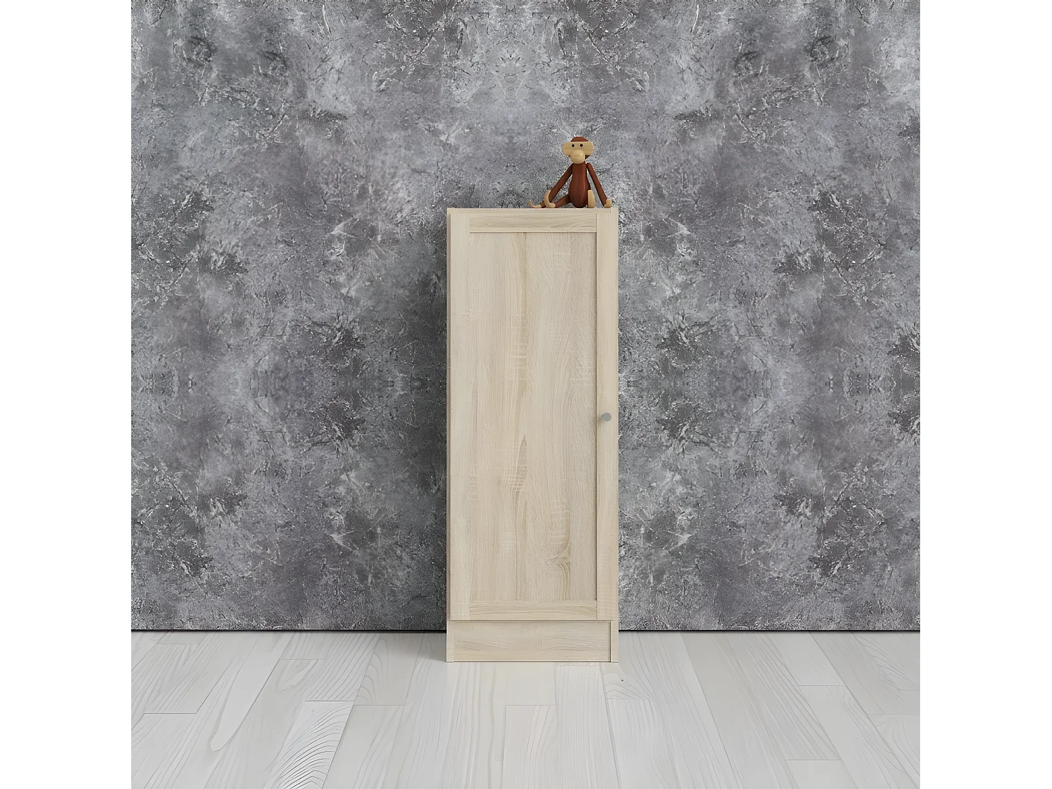 Librería base 1 puerta estructura decoración roble.