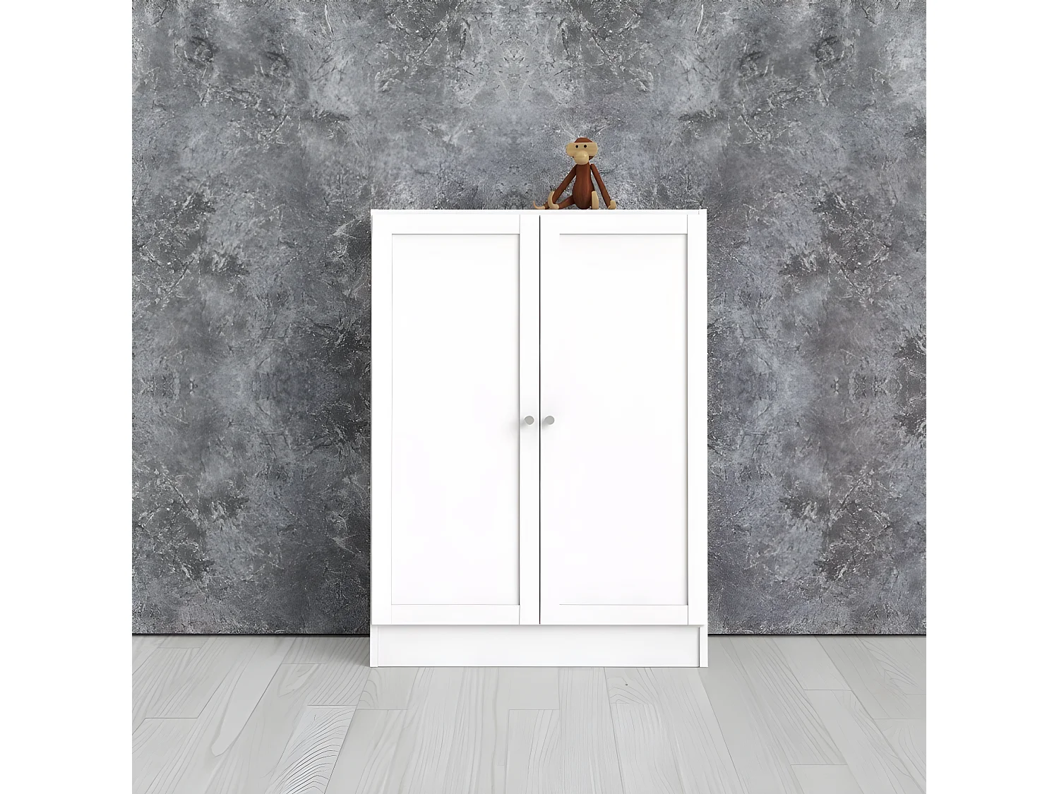 Librería base 2 puertas color blanco.