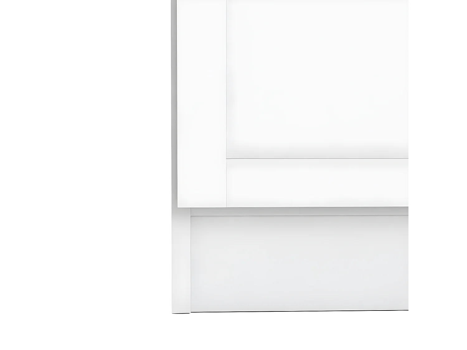 Librería base 2 puertas color blanco.