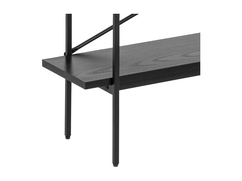 Andy wandkast met 5 planken en 1 deur zwart.