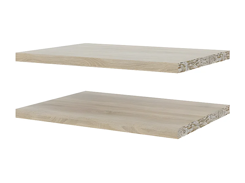 Base wandkast 2 losse legplanken 37x26,5, eiken decor.