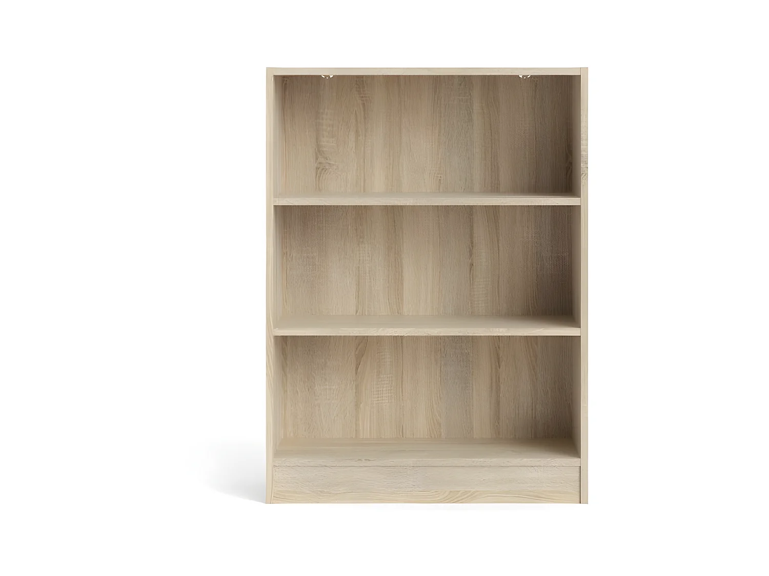 Base Étagère B 2 tablettes de rangement. Imitation chêne.