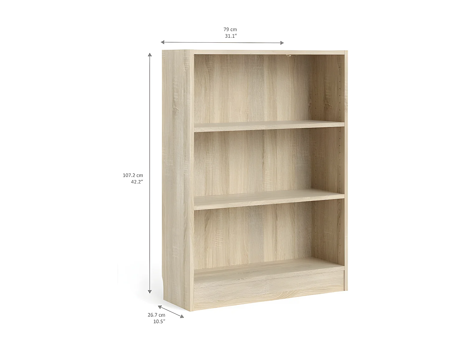 Base kast B 2 planken eiken decor.