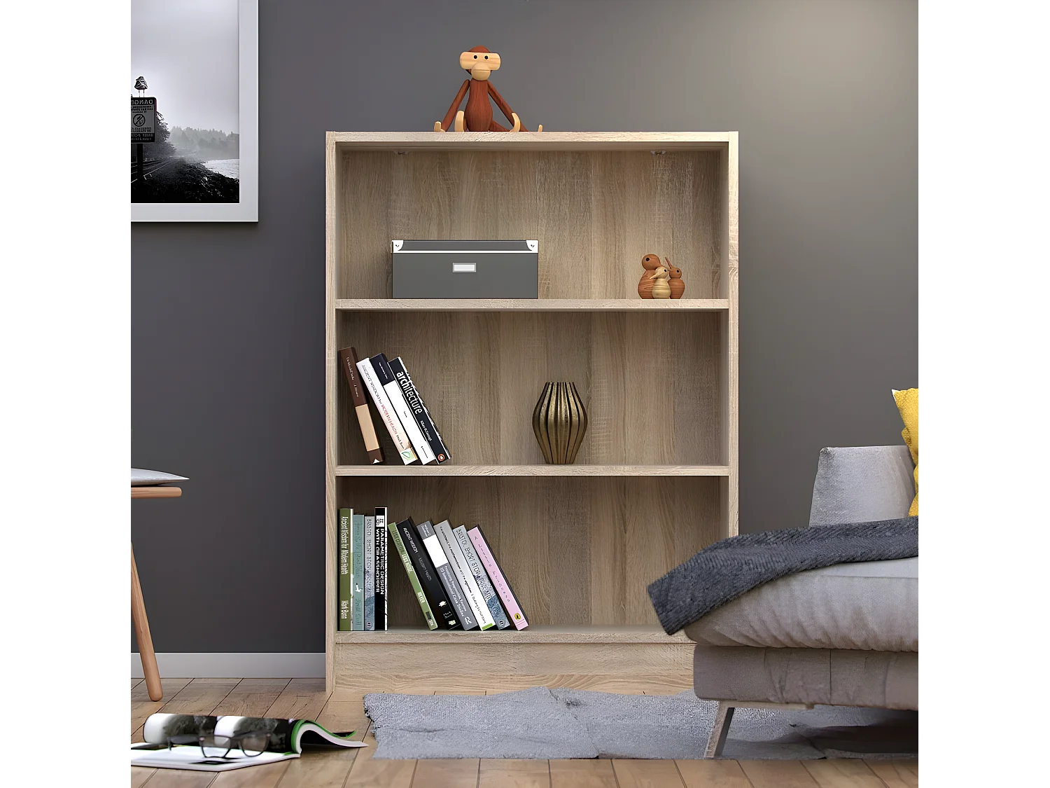 Base kast B 2 planken eiken decor.