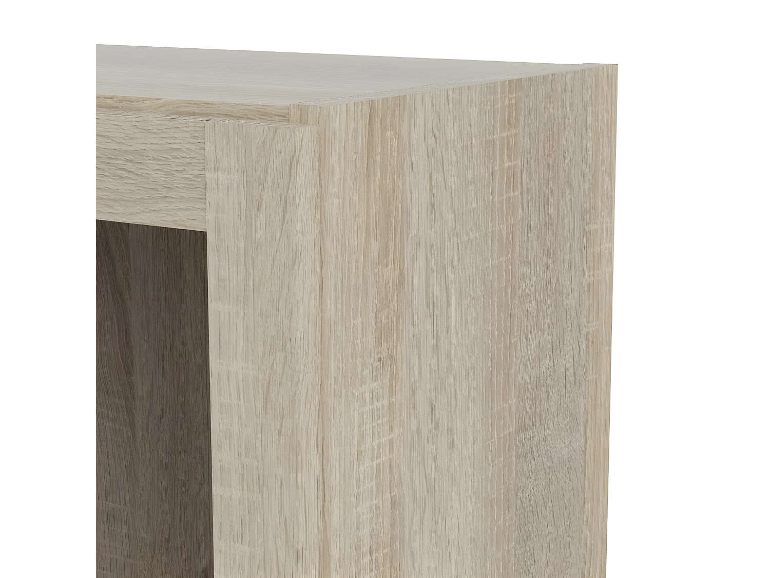 Base wandkast 2 glazen deuren en 2 deuren eiken structuur decor.