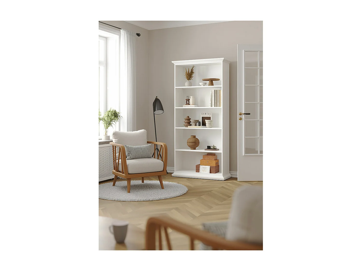 Venedig Rayonnage 4 tablettes de rangement, blanc.