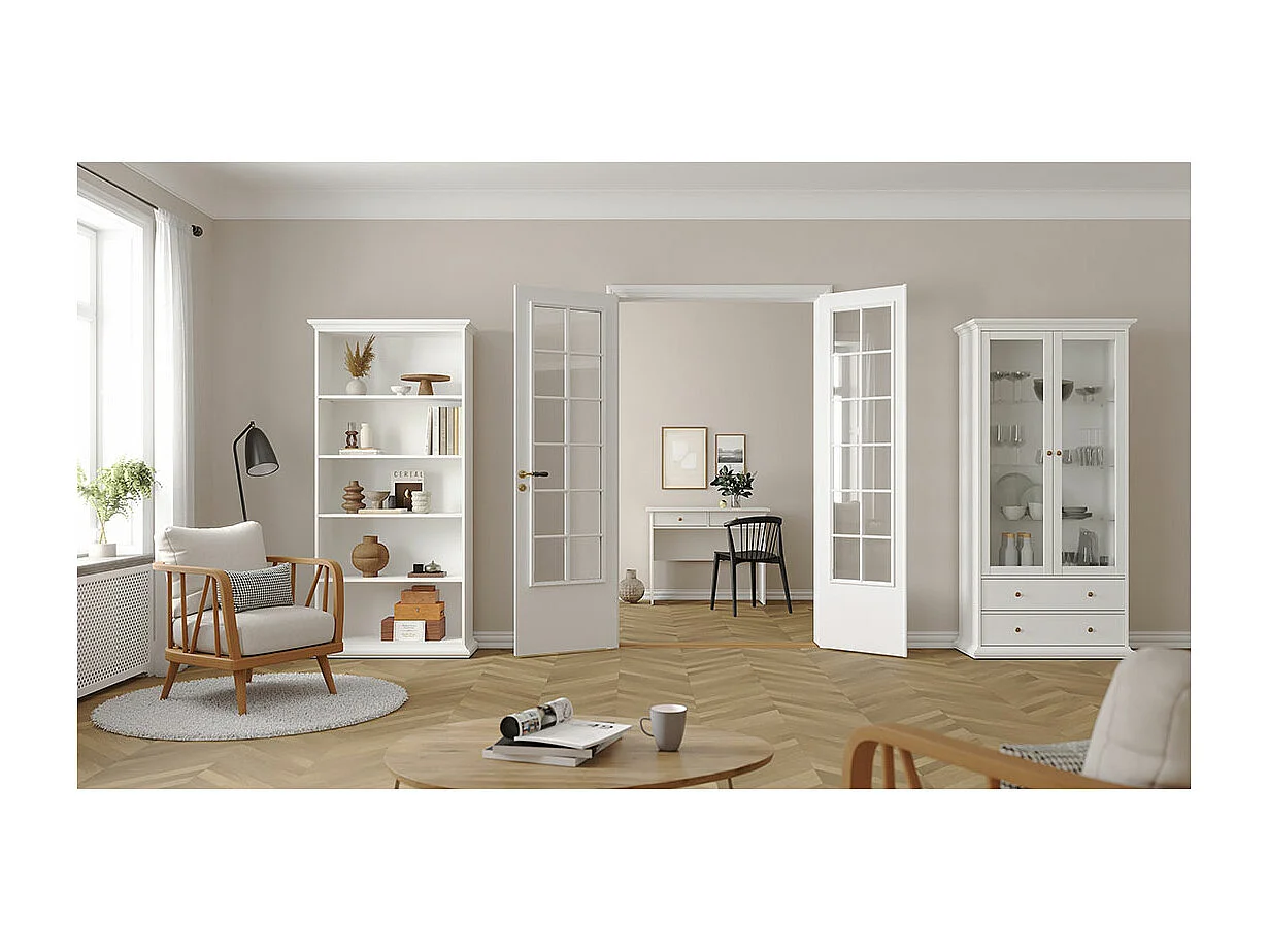 Venedig Rayonnage 4 tablettes de rangement, blanc.