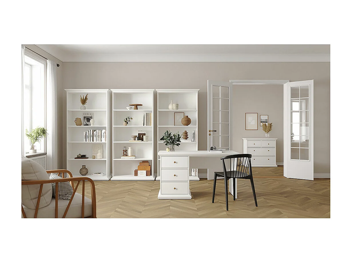 Venedig Rayonnage 4 tablettes de rangement, blanc.