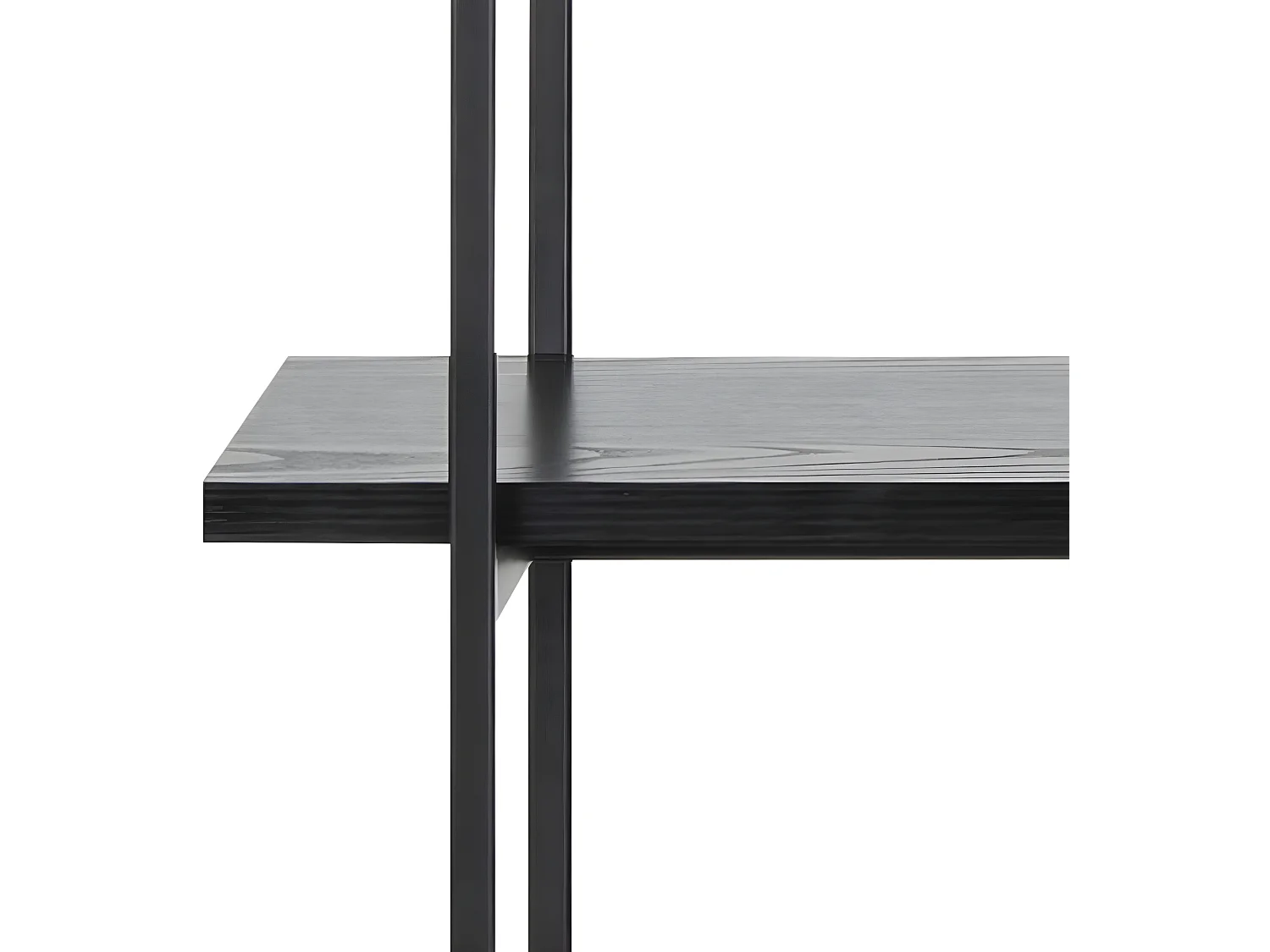 Angus Étagère avec 5 tablettes de rangement et 1 porte, noir.