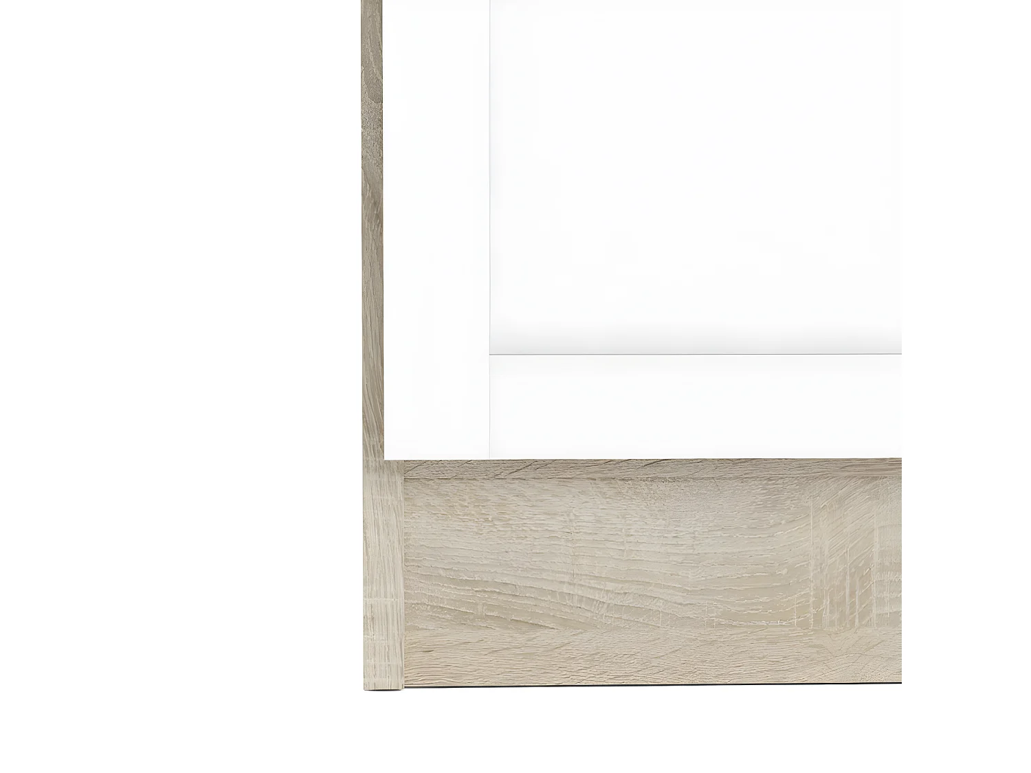 Librería base 1 puerta estructura decoración roble, color blanco.