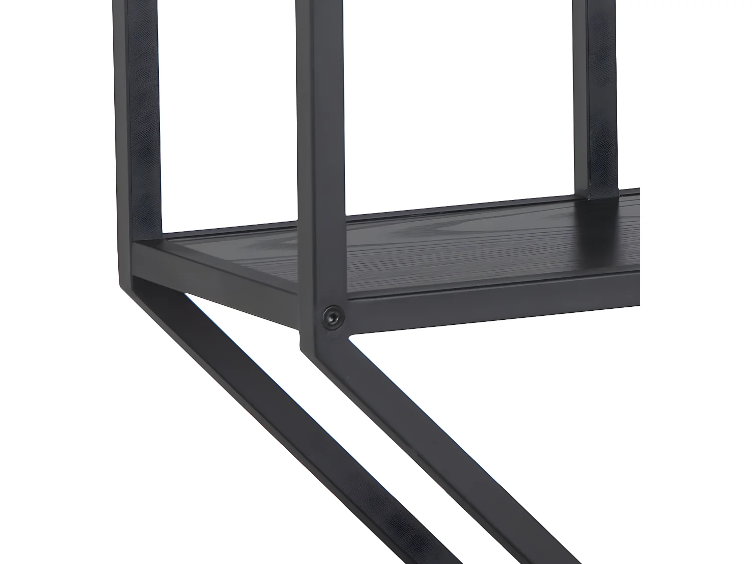 Sea Étagère murale, octogonale avec 3 tablettes d'exposition, noir.