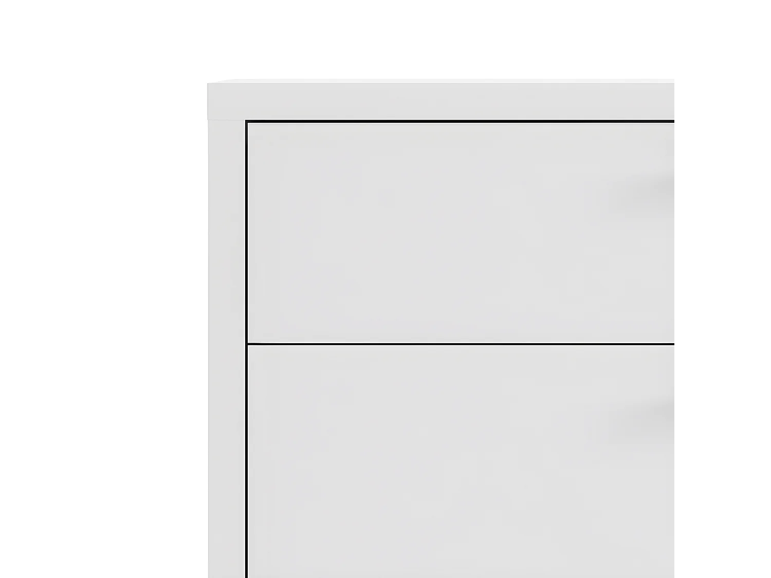 Prisme Bureau de rangement à 2 tiroirs et 2 portes, blanc.