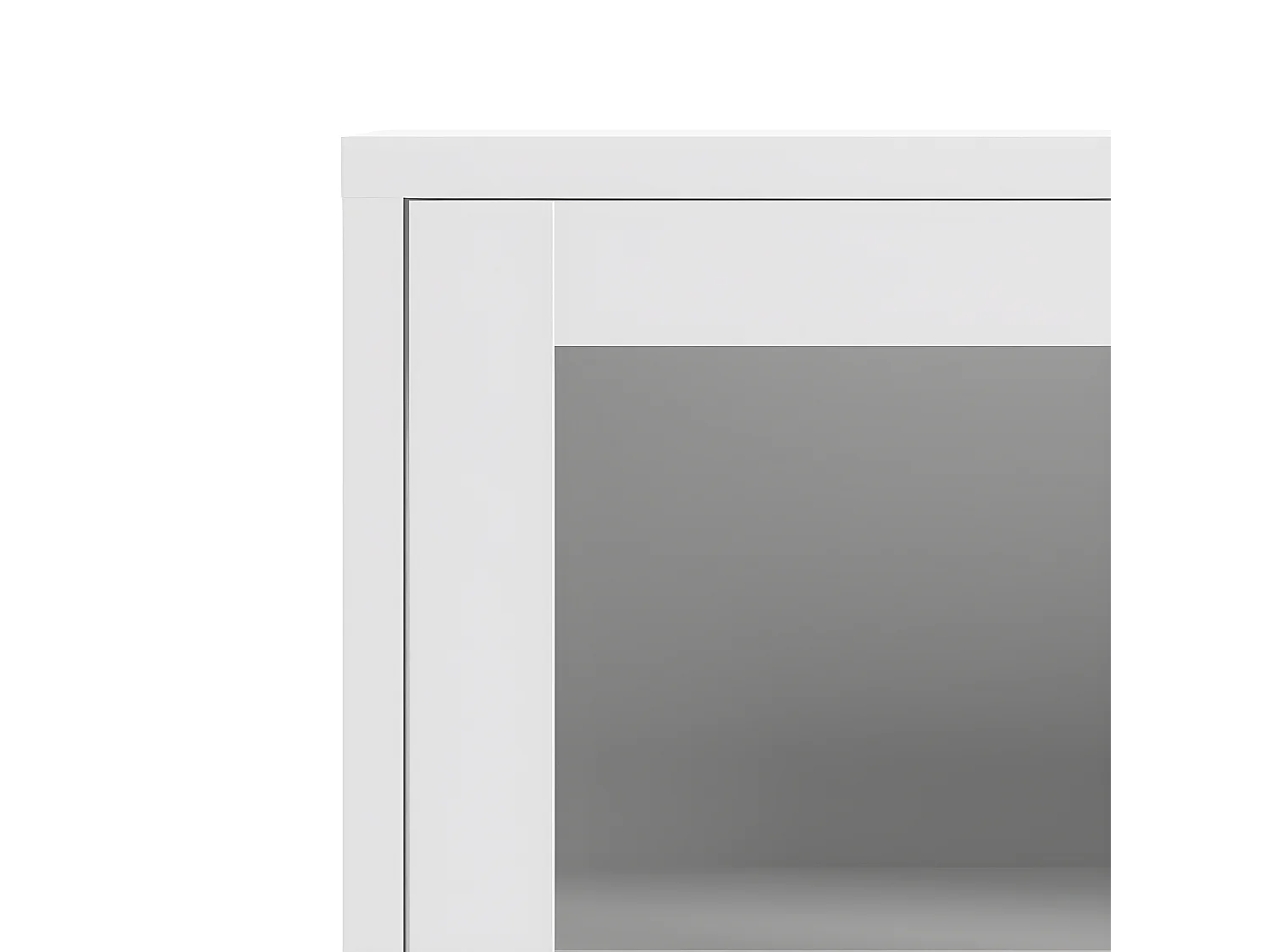 Prisme archiefkast 2 glazen deuren wit.