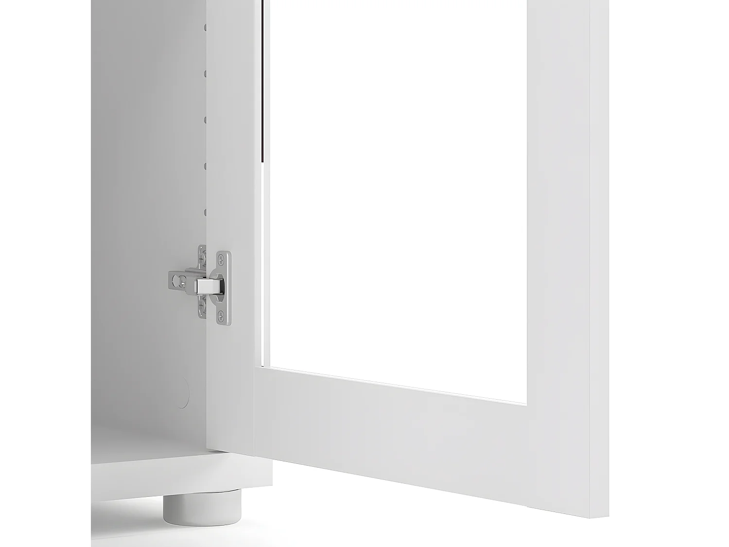 Prisme Armoire de bureau 2 portes vitrées. Blanc