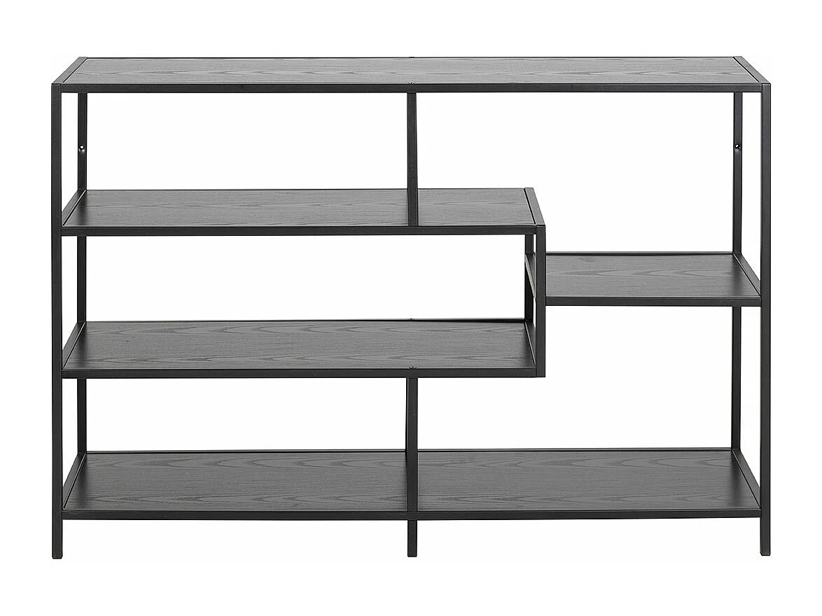 Seaford wandkast 4 planken mat zwart.