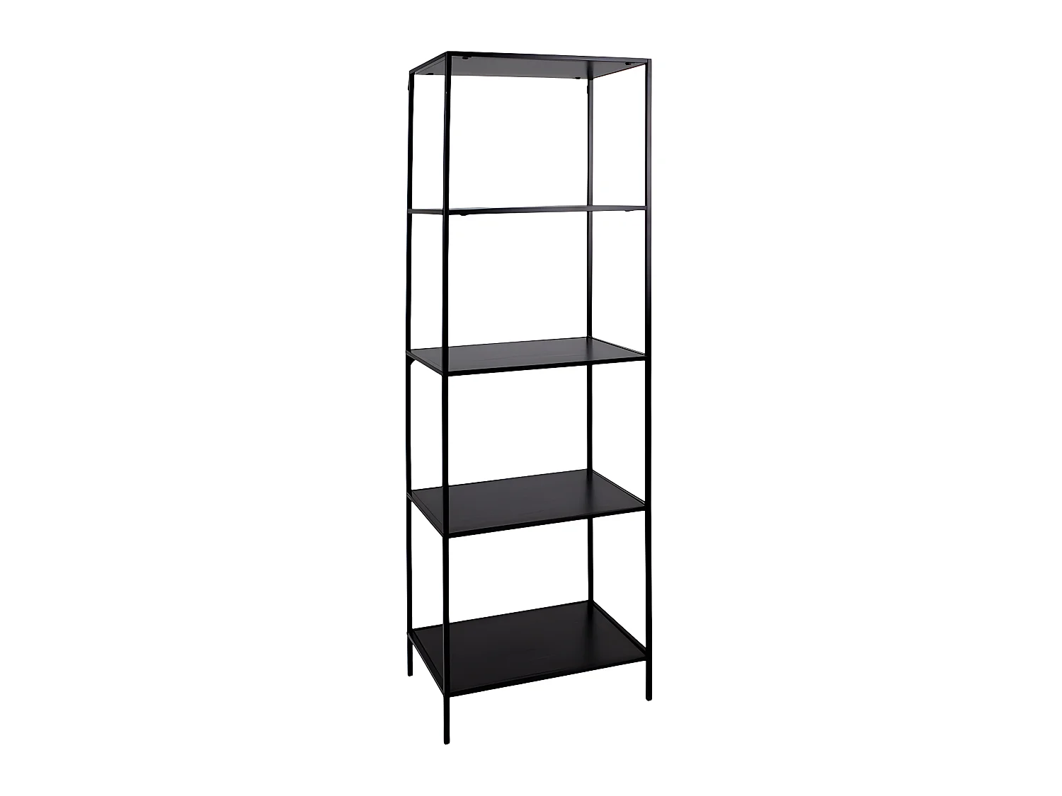 Viggo Étagère à 4 tablettes de rangement, noir.